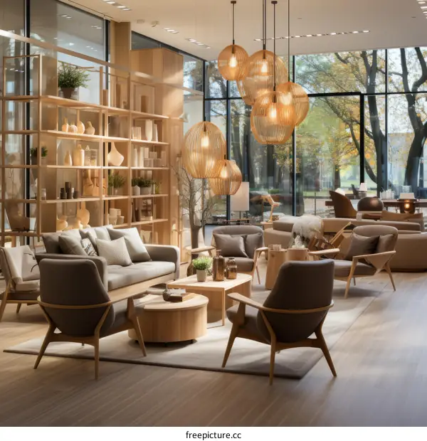 Spacious Living Room with Windows and Neutral Decor