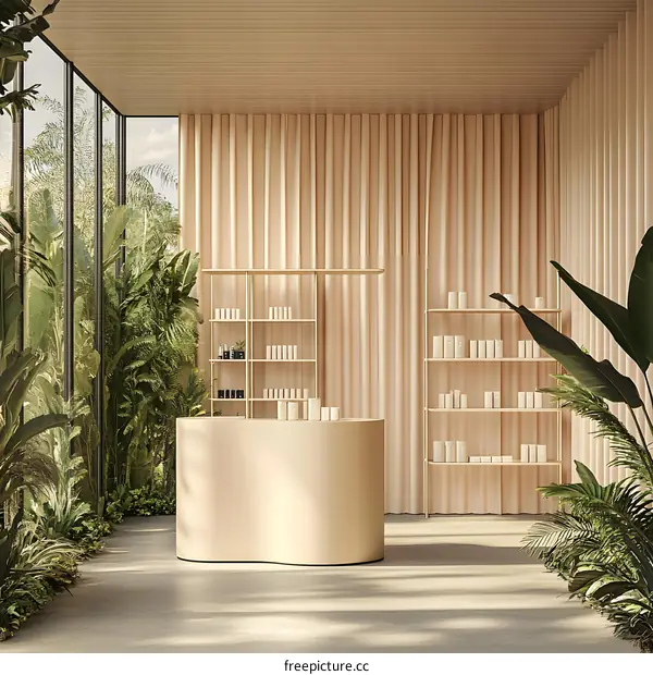 Minimalist Interior Design with Neutral Colors and Plants