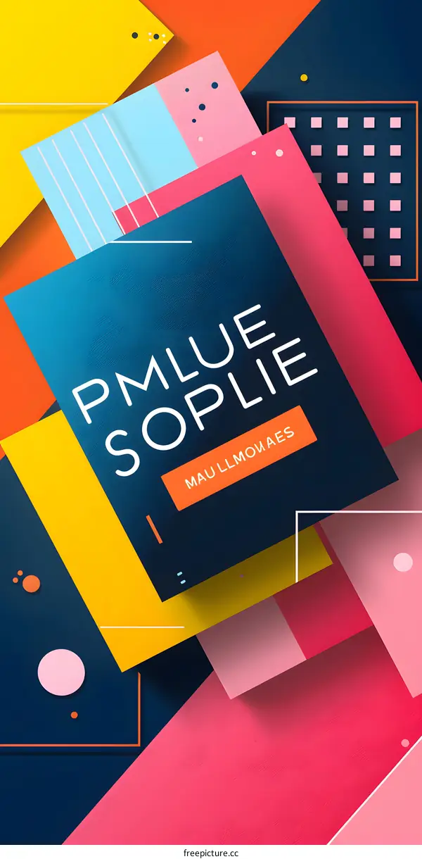 Abstract Colorful Geometric Shapes Background