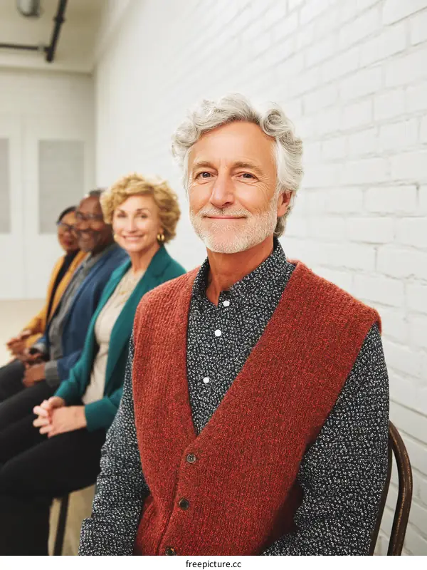 Diverse Group of Adults in a Row