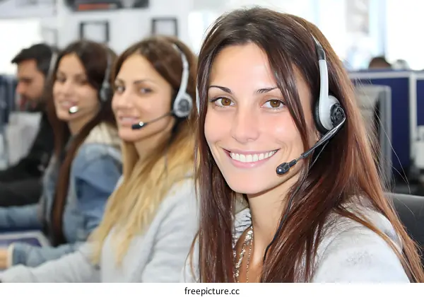 Customer Service Team Smiling Faces