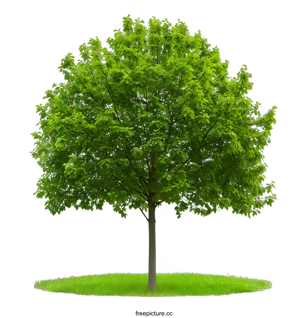 [Transparent Background PNG]Green Tree With White Background
