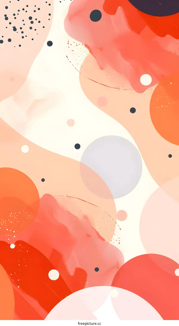 Abstract Watercolor Background With Orange, Red And Pink Color