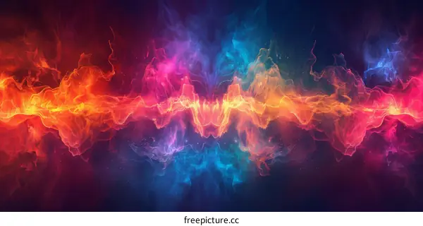 Glowing Fire and Ice Abstract Background