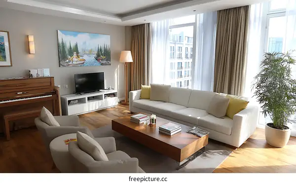 Modern Apartment Living Room Interior Design