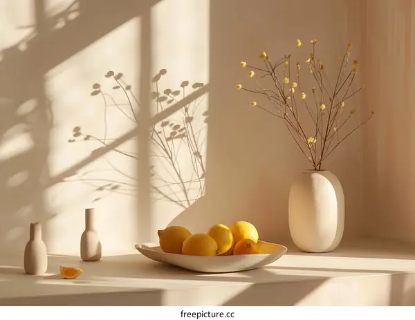 Still Life Photography with Lemons in a Bowl