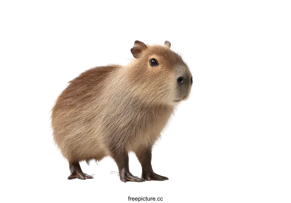 [Transparent Background PNG]Close Up of a Capybara