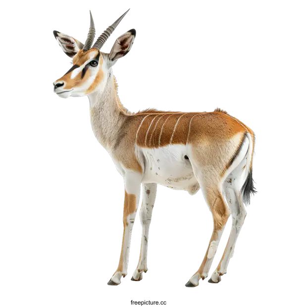 [Transparent Background PNG]Gazelle on White Background