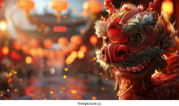 Lion and Dragon Dance for the Lunar New Year