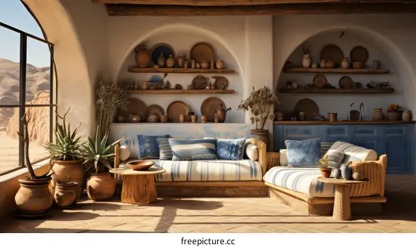 A beautiful living room with a lot of natural light