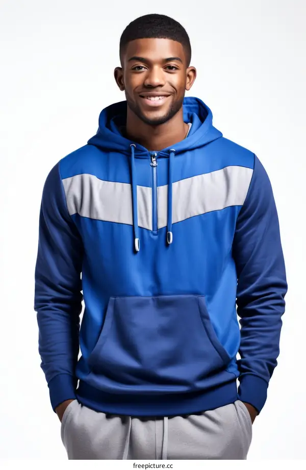 Smiling African American Man in Hoodie