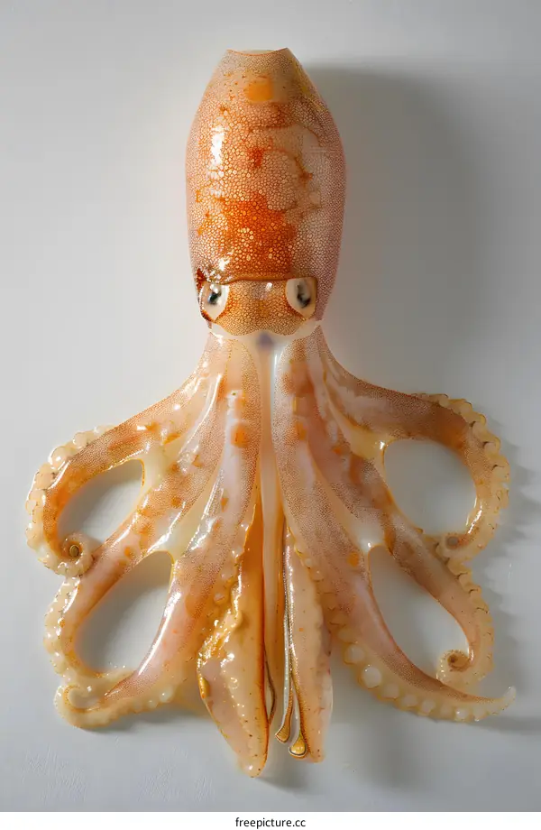 A close up of an octopus