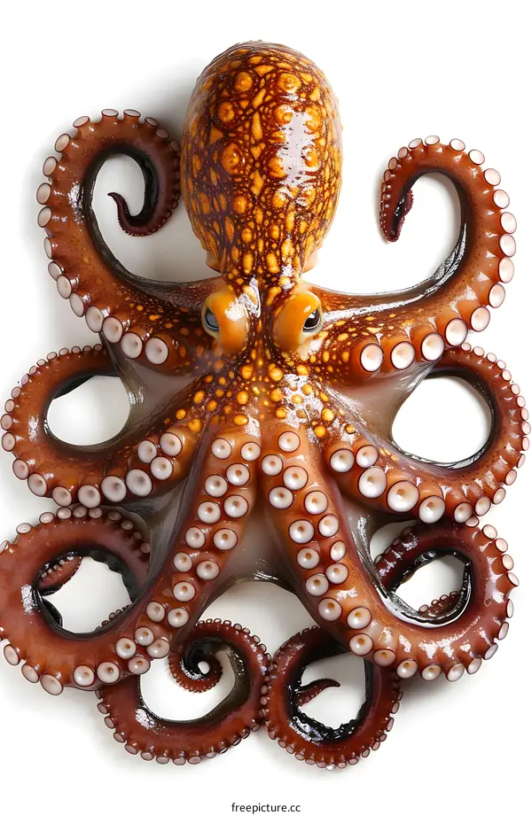 Octopus on a White Background