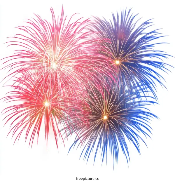 Colorful Fireworks Display in the Night Sky