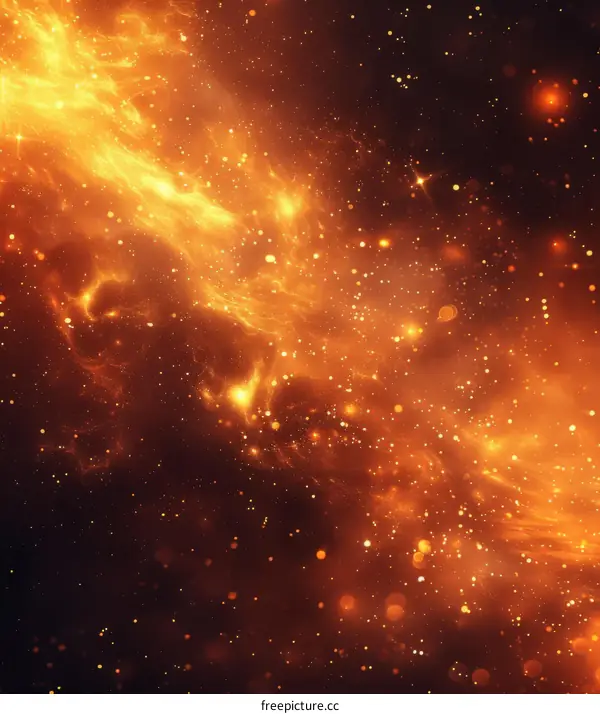 Mesmerizing Space Background with Glowing Nebula and Bright Stars