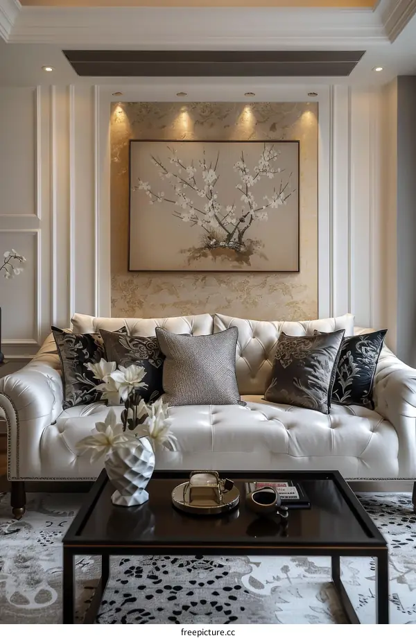 Elegant Living Room Interior Design with Sophisticated Decor