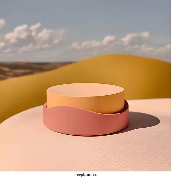 Minimalist Product Display with Desert Background