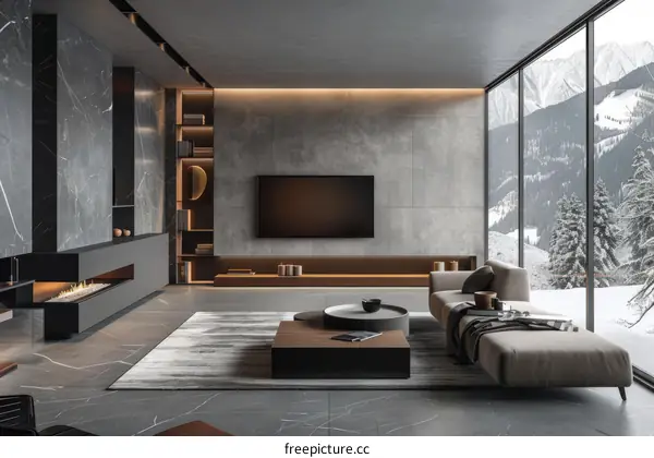 Modern Minimalist Living Room Interior Design: Luxury & Comfort