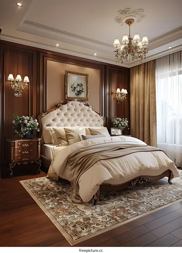 European-style luxury bedroom