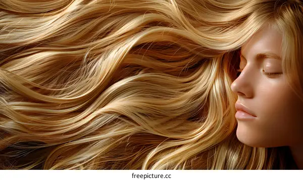 Woman with Long Blonde Hair
