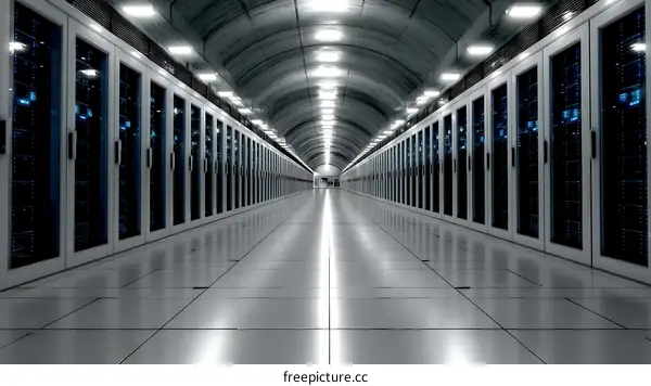 Modern Data Center Corridor