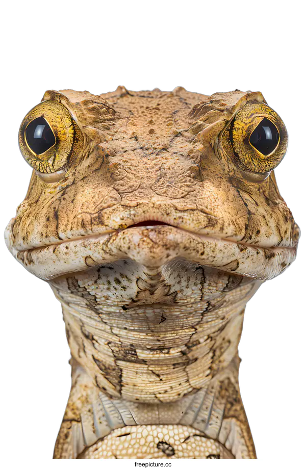 [Transparent Background PNG]Close Up of a Lizard Head