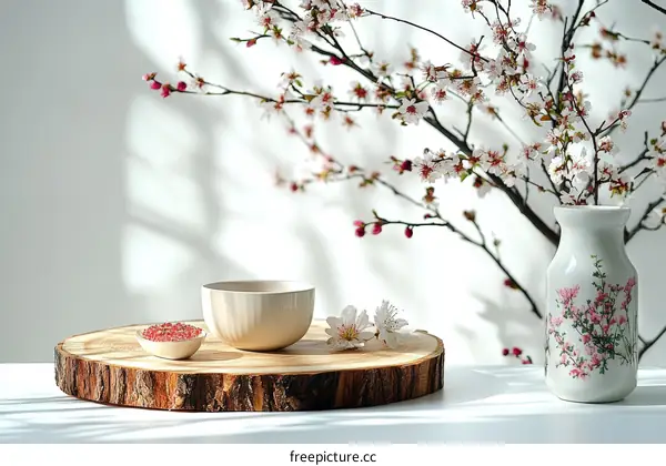 Spring Blossom Still Life Arrangement