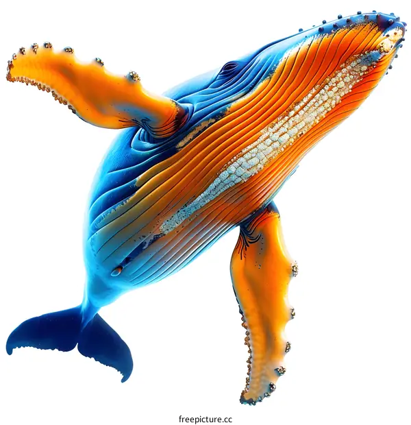 Colorful Humpback Whale Illustration