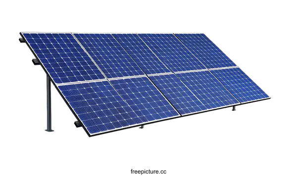 [Transparent Background PNG]Solar Panel System on Stand