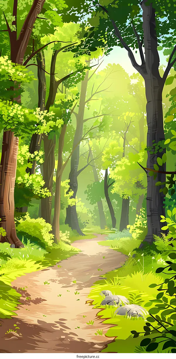 Path Through Lush Green Forest