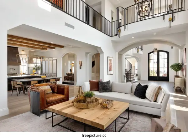 Modern Farmhouse Interior with Open Concept Living