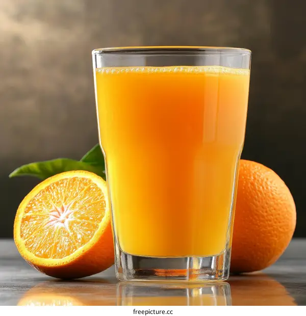 Delicious Fresh Orange Juice in a Glass
