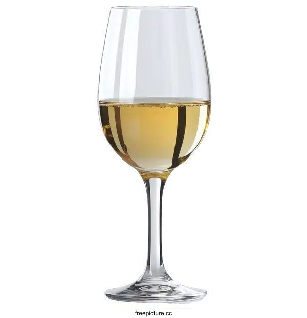 [Transparent Background PNG]Elegant White Wine Glass