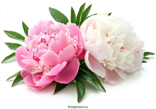 Beautiful Pink and White Peonies Bouquet