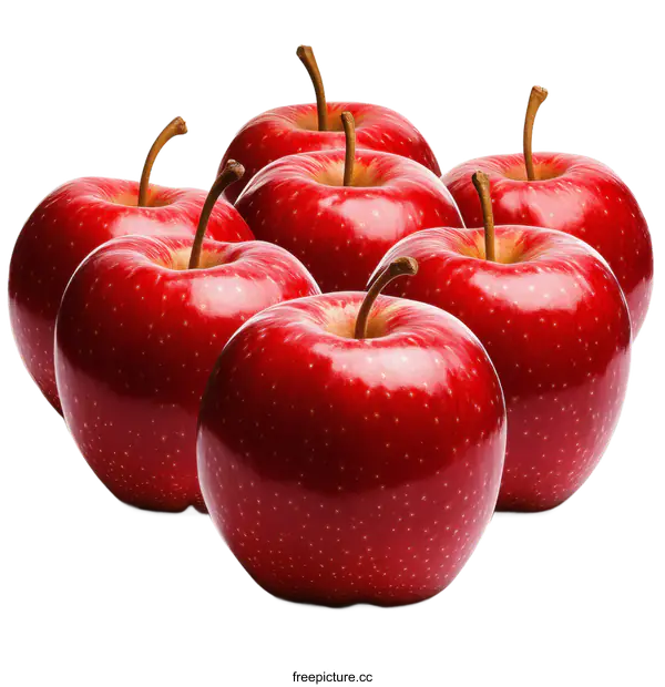[Transparent Background PNG]Close-up Image of Group of Red Apples