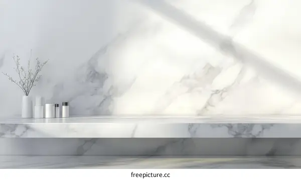 Modern Minimalist Marble Shelf Display