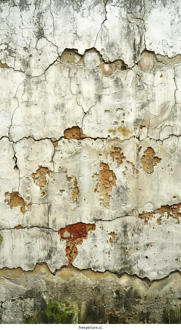 old weathered whitewash brick wall texture background