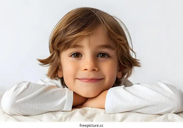Portrait of a happy smiling caucasian boy