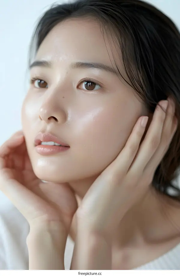 Beautiful Young Woman with Smooth Skin