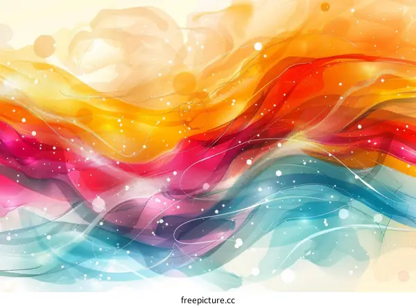 Abstract Colorful Wave Background Design