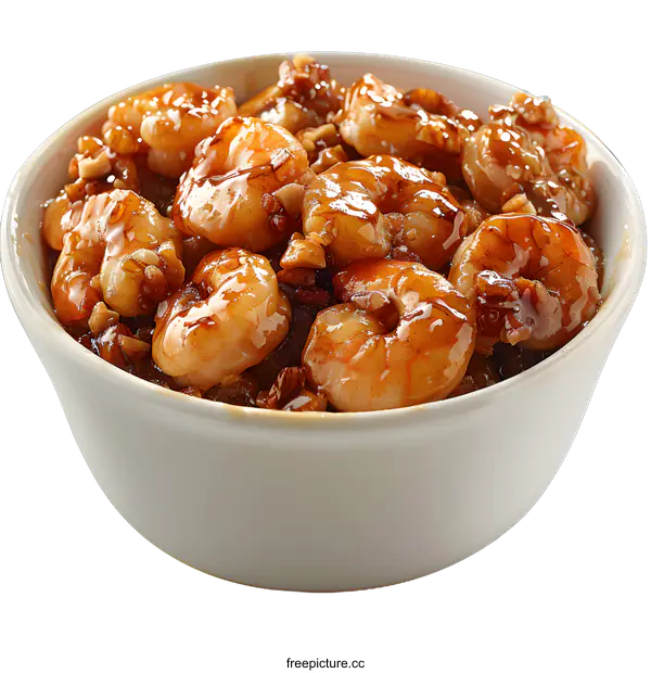 [Transparent Background PNG]Honey Walnut Shrimp