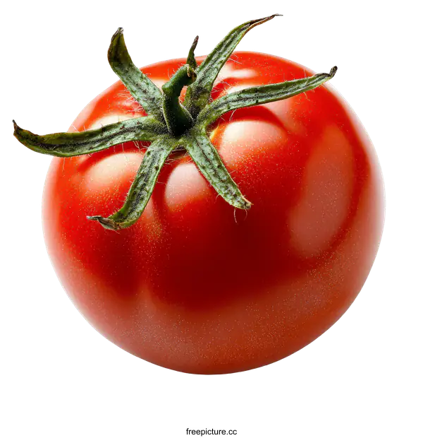 [Transparent Background PNG]Close Up of a Ripe Red Tomato