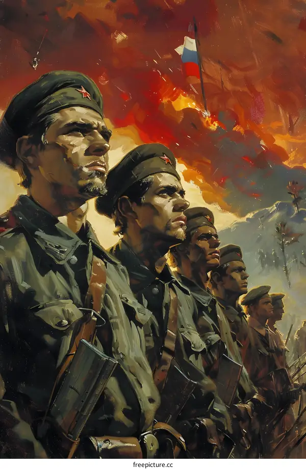 Soviet soldiers during world war II