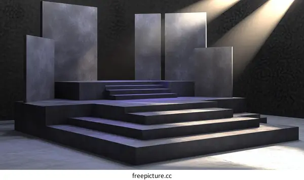 Modern Minimalist Concrete Stage Display