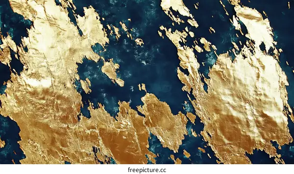 Abstract Gold and Teal Textured Design