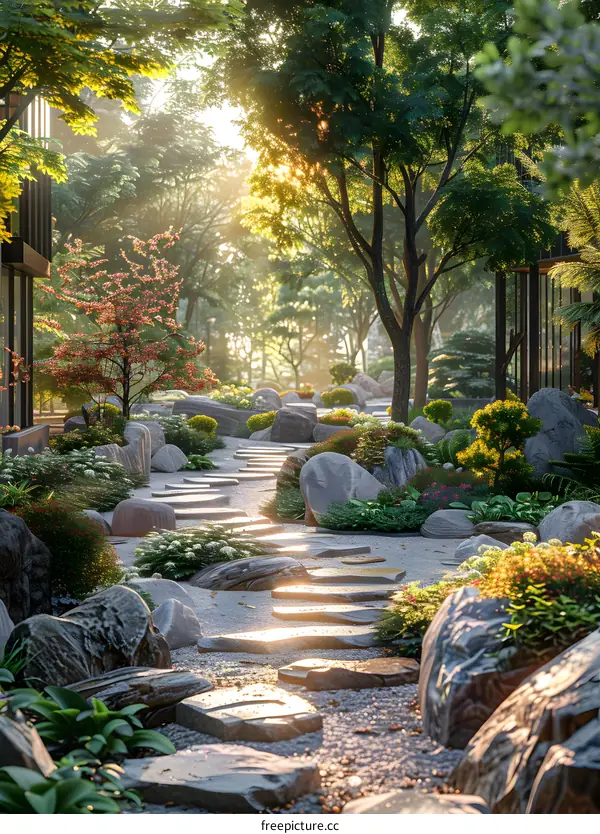 The effect picture of garden landscape design