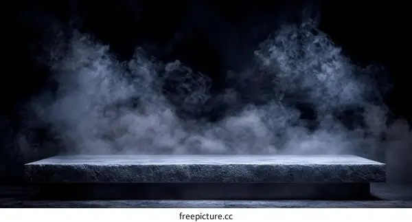 Dark Smoke Effect Product Display Platform
