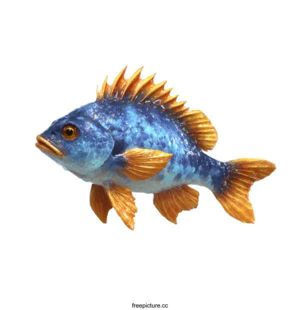 [Transparent Background PNG]Vibrant Illustration of a Colorful Fish