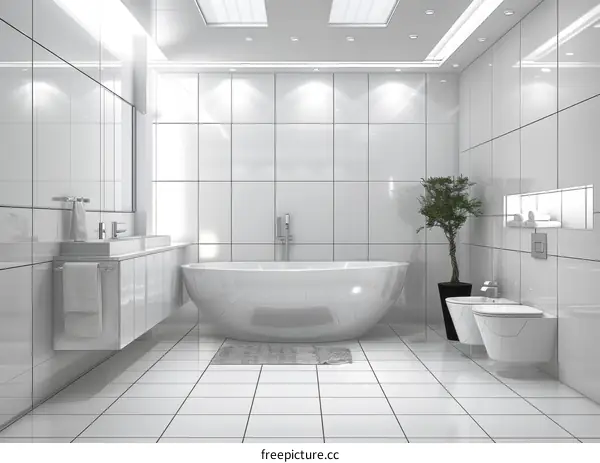 Modern White Bathroom Interior Design