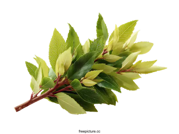 [Transparent Background PNG]Close-up Fresh Green Leaves Bunch
